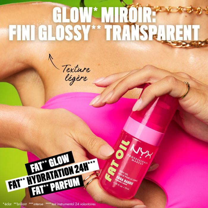 NYX Professional Makeup Fat Oil Body Huile Corps Glowy SUGA BADDIE
