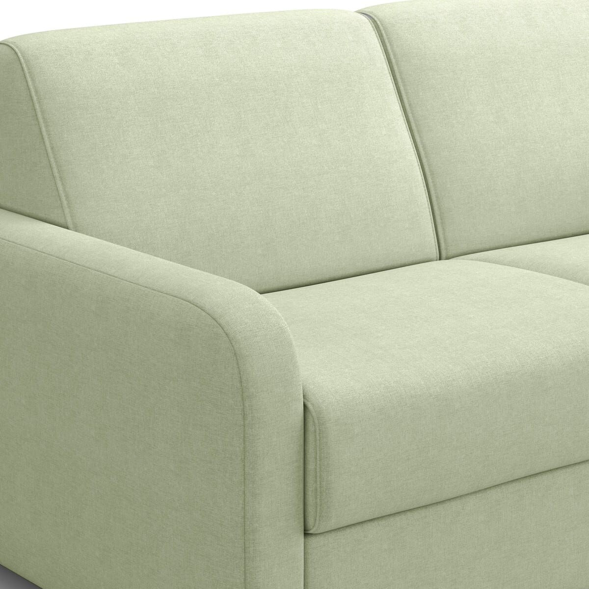 Canapé droit convertible 3 places en tissu chenille - ouverture express - LUMIO