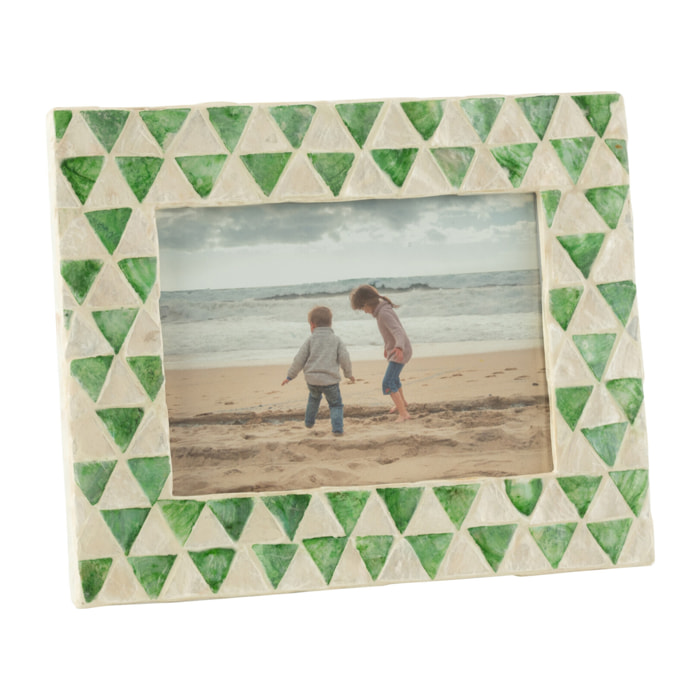 J-Line cadre photo Nuye - coquillages - vert/blanc