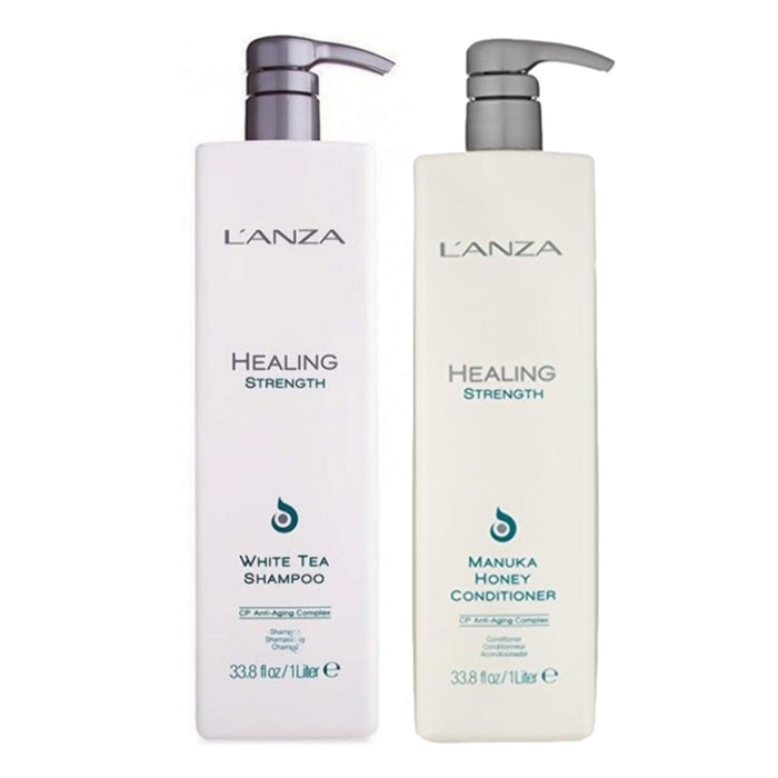 L'ANZA Kit Healing Strength Shampoo 1000ml + Conditioner 1000ml