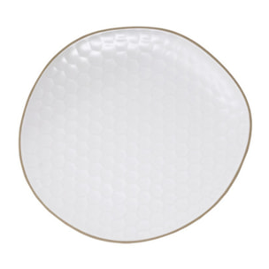 Set 6 piatti fondi Impronte in stoneware