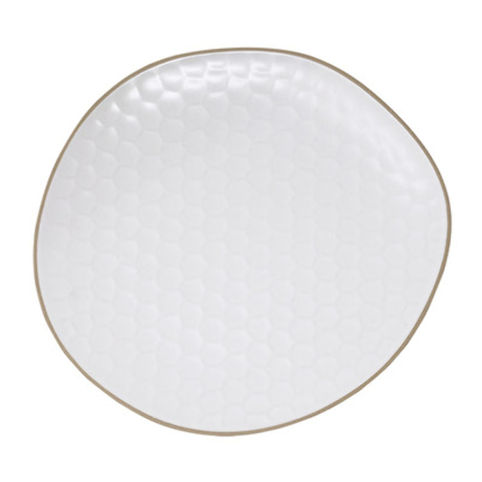 Set 6 piatti fondi Impronte in stoneware