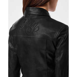 PHILIPP PLEIN Leather Jacket SIGNATURE