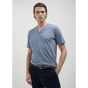 T-shirt serafino tinta unita