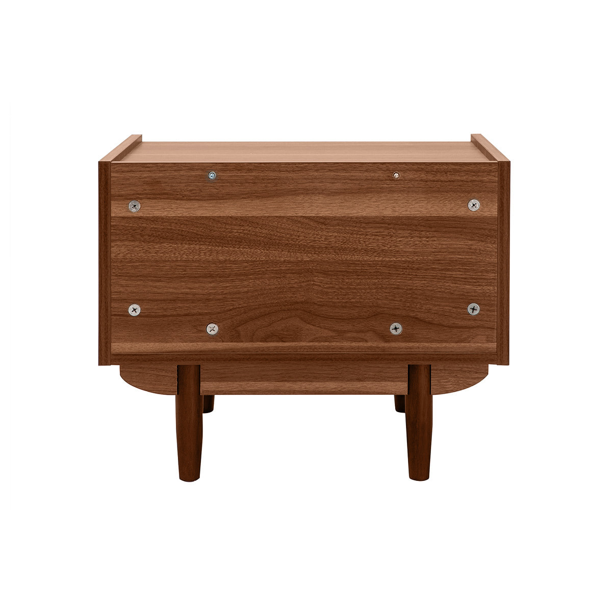 Table de chevet avec rangements finition bois foncé noyer SANAA