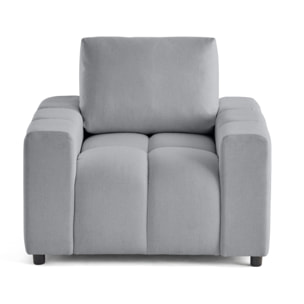 Crocus - fauteuil en tissu - Gris clair