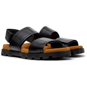 Sandalias - CAMPER Brutus Sandal - Negro - Cuero liso