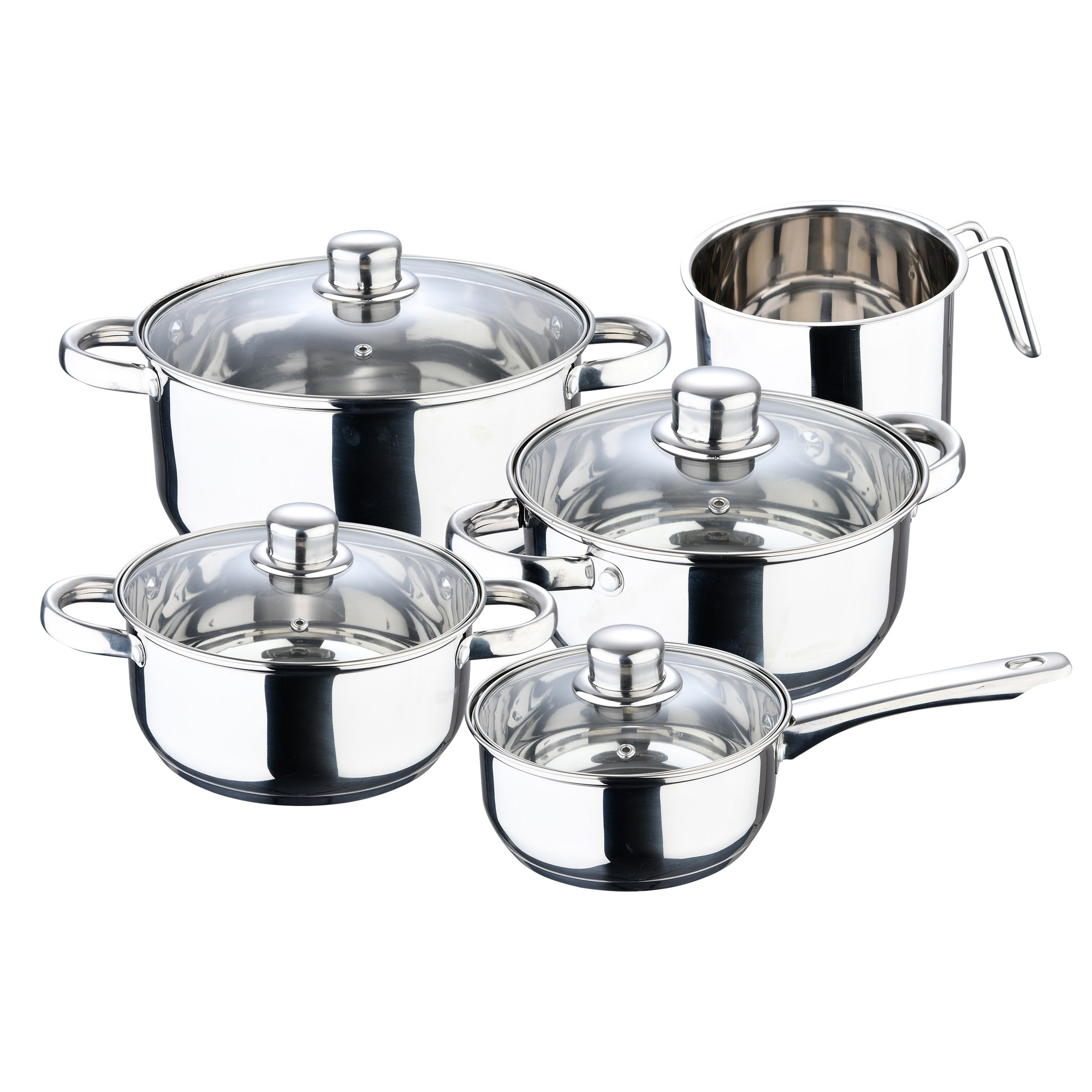 Set 9pc bateria acero inox ind cassel