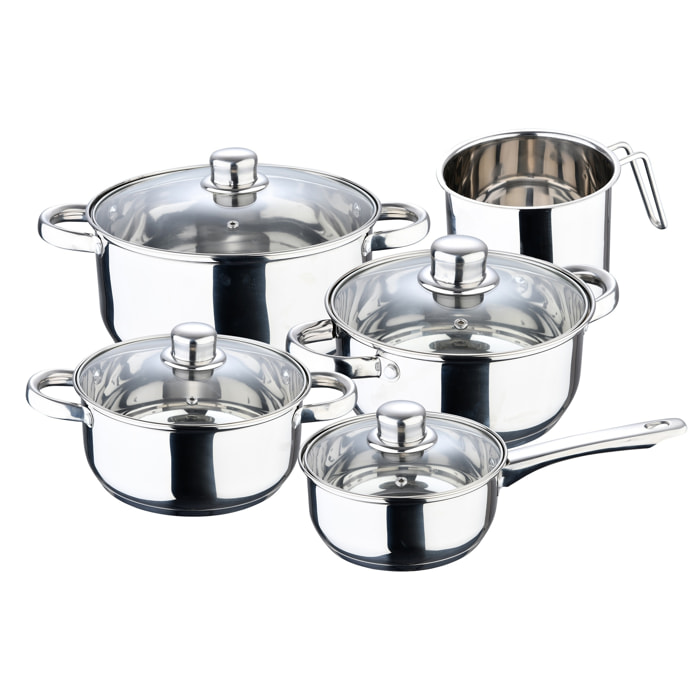 Set 9pc bateria acero inox ind cassel