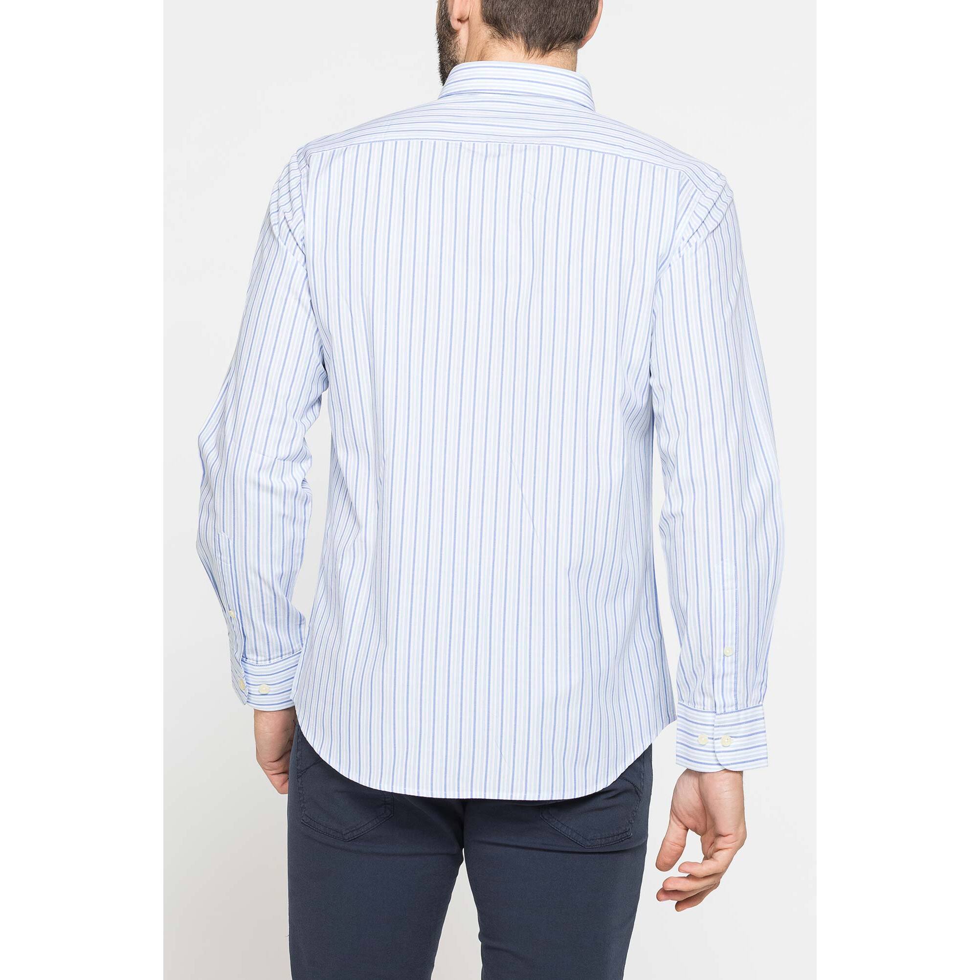 CAMICIA BUTTON-DOWN CON MANICA LUNGA E TASCHINO