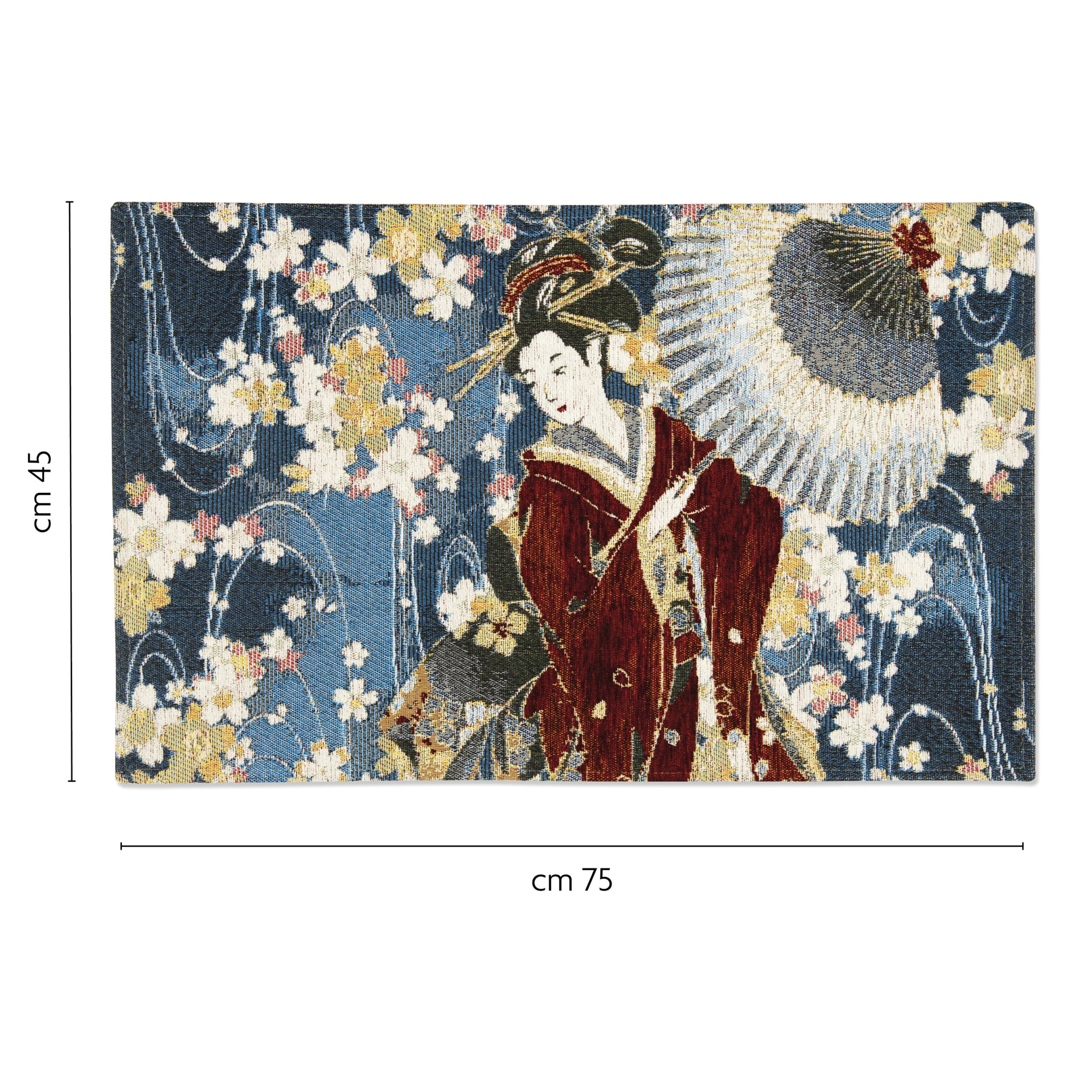 Tappeto Excelsa Kimono in poliestere e cotone 45x75x0,7 cm multicolore