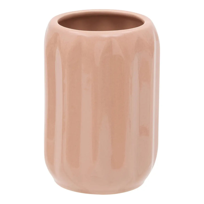 Porte-brosse à dents Colorama en céramique D.8xH.12cm rose