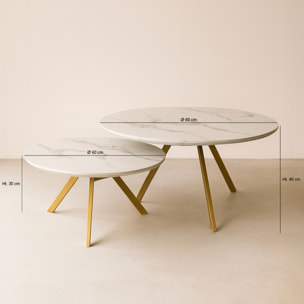 Set de 2 tables gigognes HOXTON