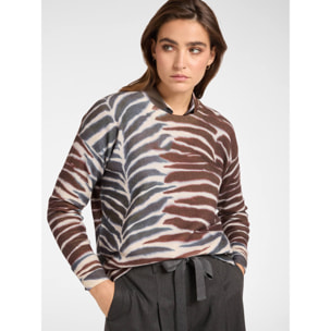 Elena Mirò - Maglia stampata animalier - Grigio