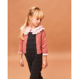 PETO LANA ESPIGA Y CUADROS MULTICOLOR AZUL