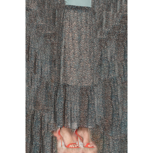 GONNA IN POLIESTERE STAMPATO. Vestibilità regolare.