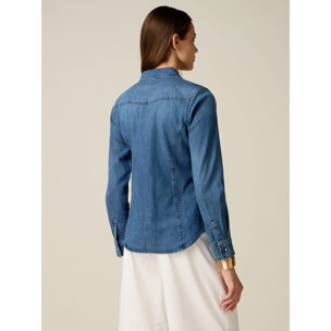 Oltre - Camicia in denim - Blu
