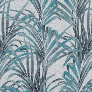 Tissu aux impressions exotiques - Bleu