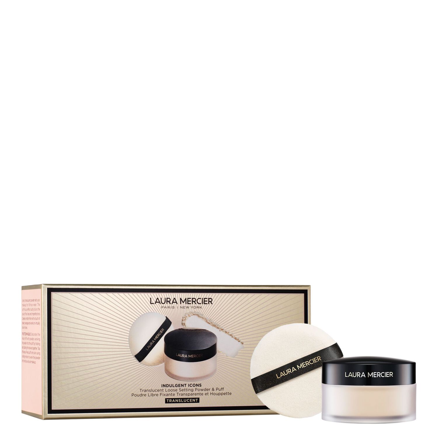 Indulgent Icons - Loose Setting Powder - Coffret Poudre Libre Fixante Transparente et Houppette
