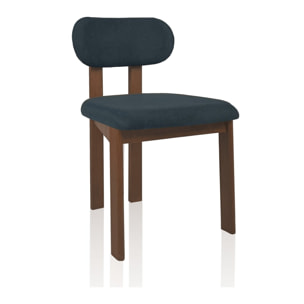 Tomasucci Ensemble de 2 chaises DARA en bois foncé