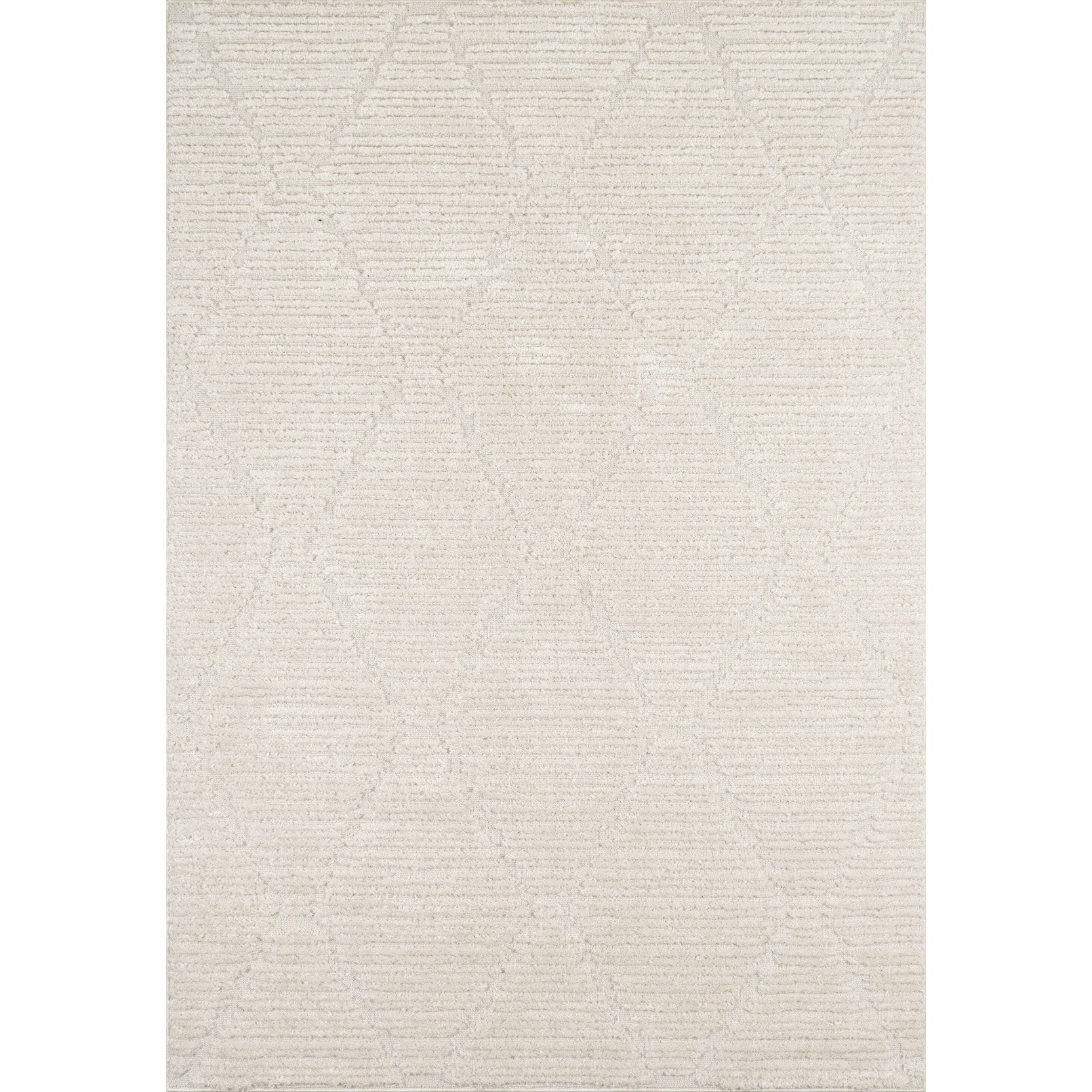 Nala - tapis moderne motif losange, crème