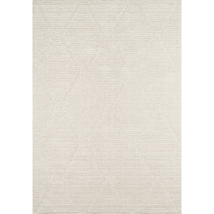 Nala - tapis moderne motif losange, crème