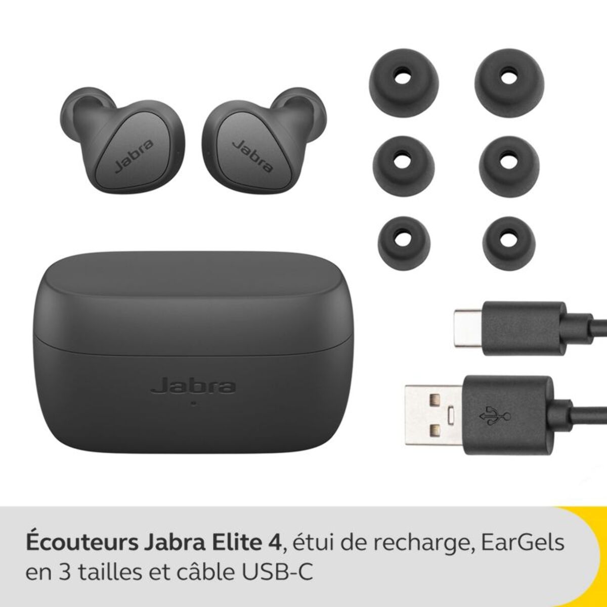 Ecouteurs JABRA Elite 4 Gris