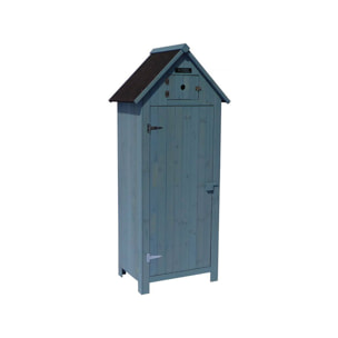 Armoire de jardin "Cabanon" - 77 x 54.5 x 179 cm - Bleu ciel