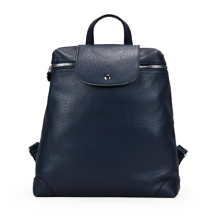 Mochila azul con solapa