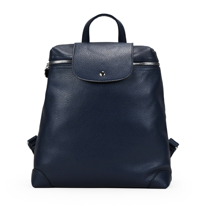 Mochila azul con solapa