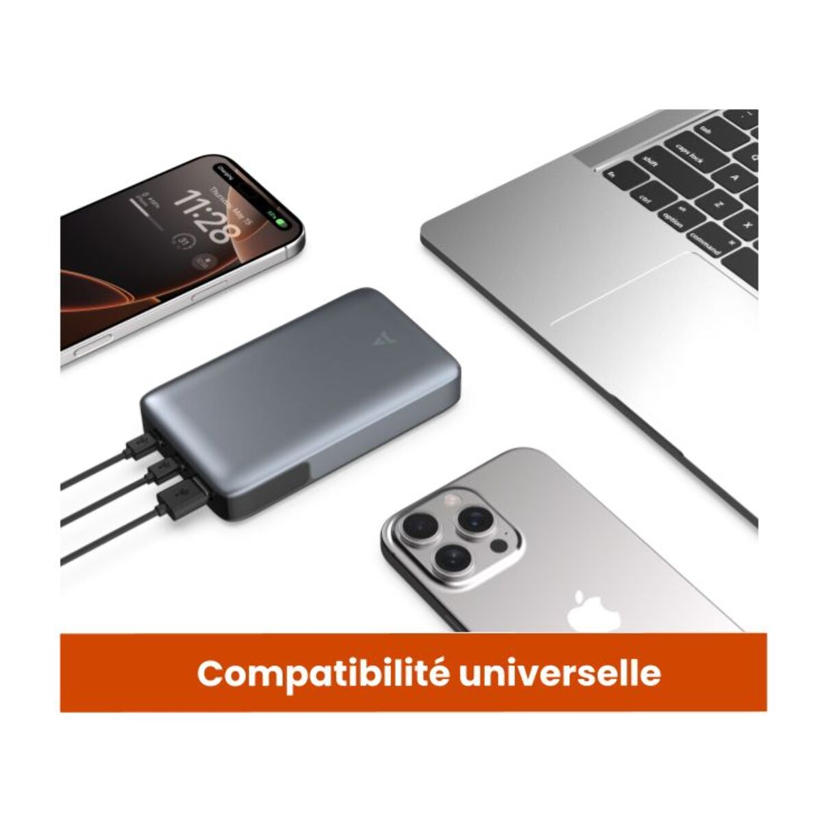 Batterie externe ADEQWAT 20 000 mAh 65W Power Delivery