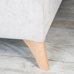 Canapé d'angle Dandy -textile, mousse pu, bois et panneau de particules-couleur beige 295 x 103 x 170 cm