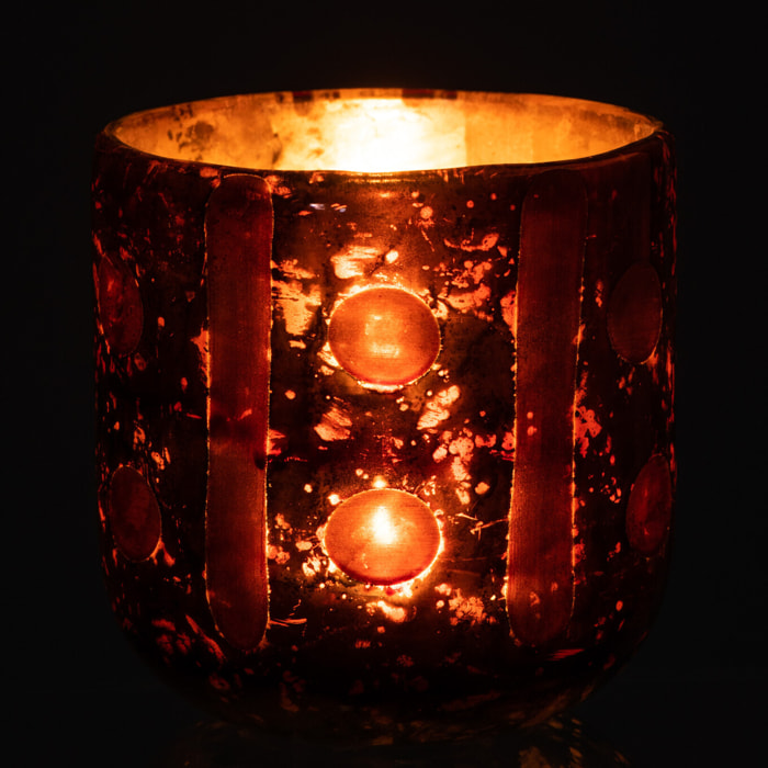 J-Line photophore Coconut Cylindrique - verre - brun