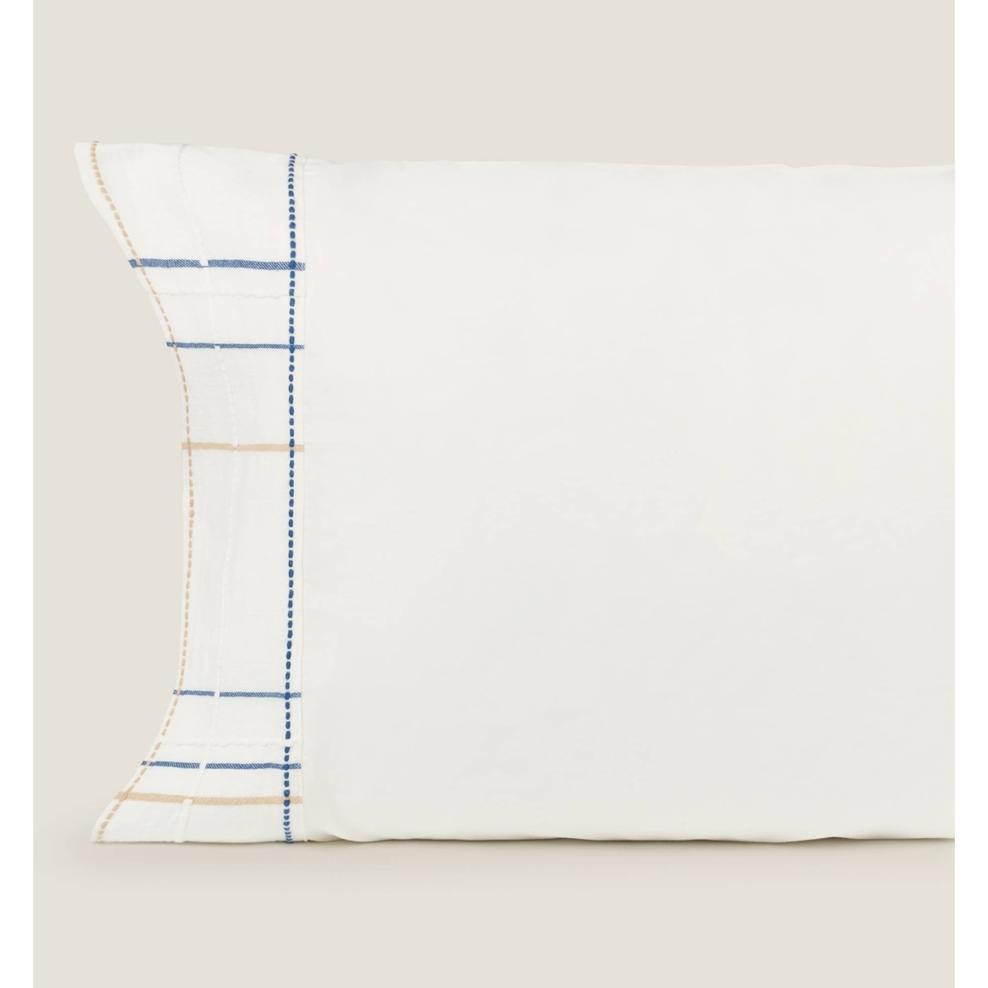 Funda almohada líneas Sole color blanco