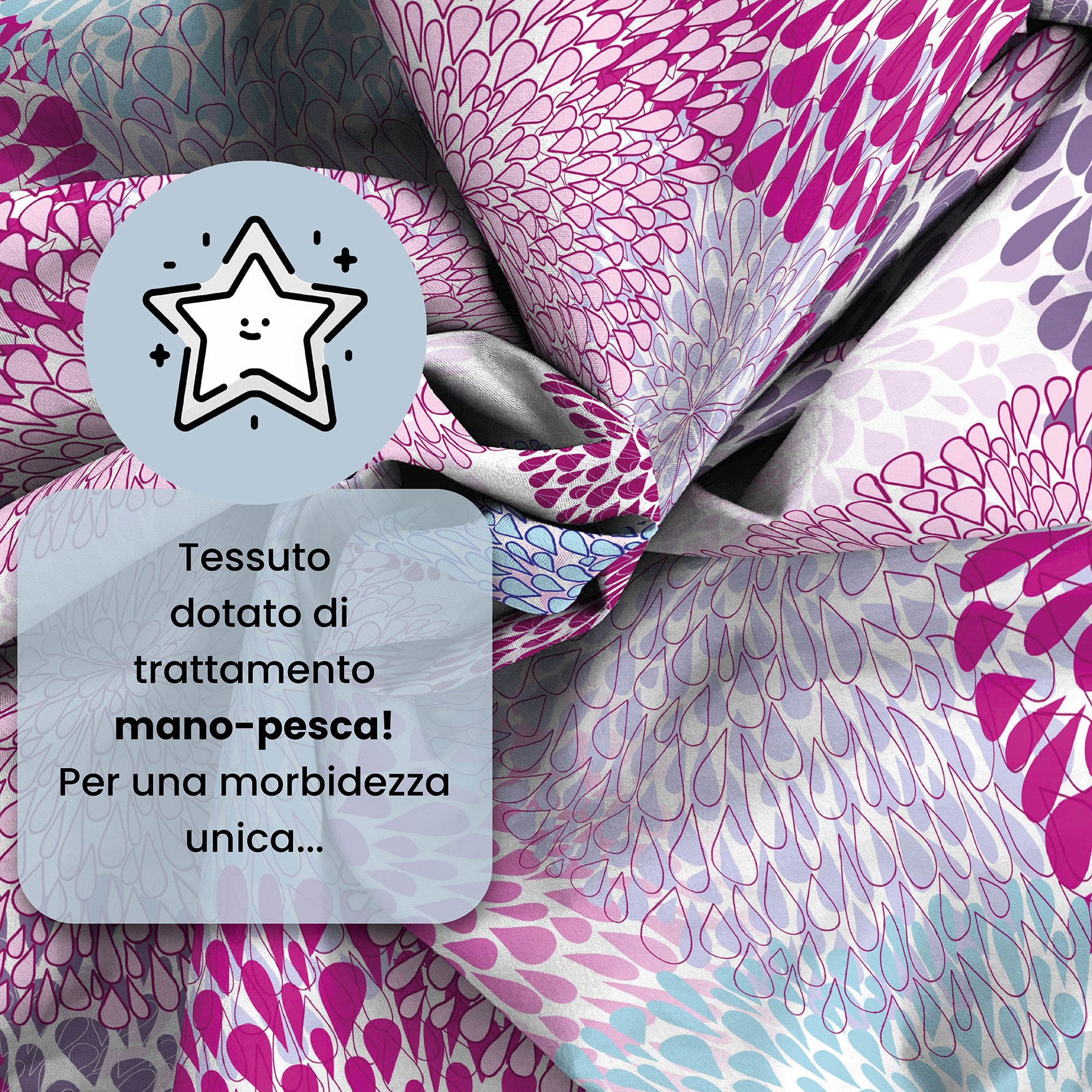 COMPLETO LETTO FANTASY, 100% Microfibra - SOFFIONI