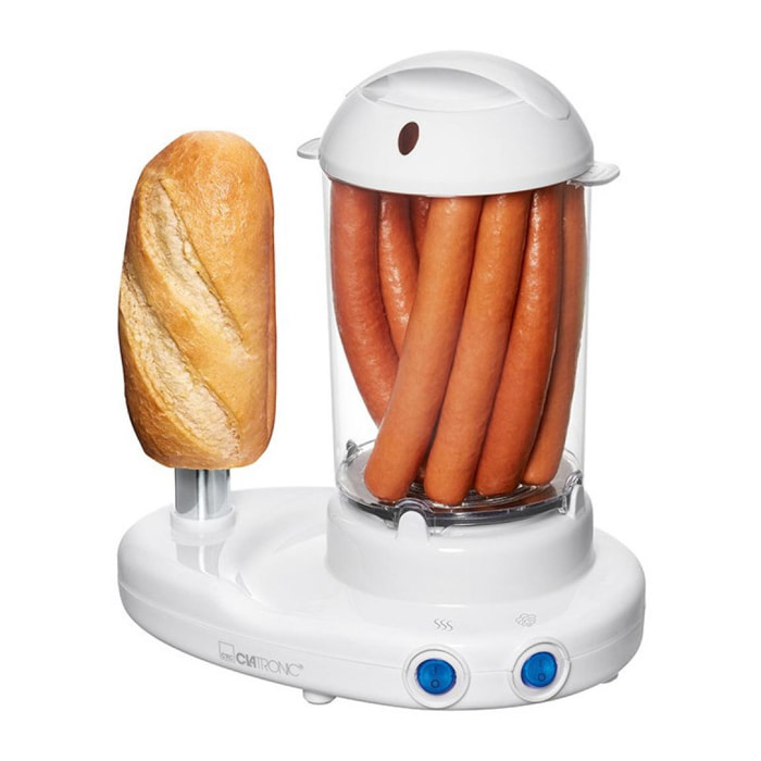 Machine à Hot Dog et Cuiseur à oeufs Clatronic HDM 3420 EKN Blanc
