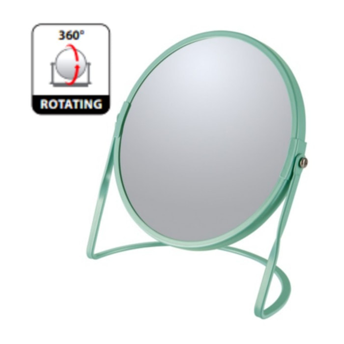 Miroir grossissant sur pied Acier AKIRA Vert mat Spirella