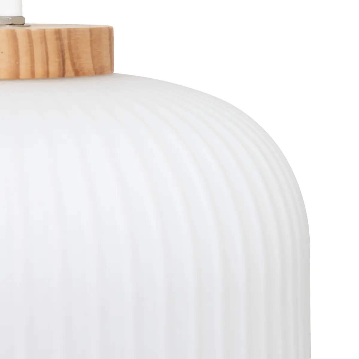 Suspension verre "Travis" blanc D25cm