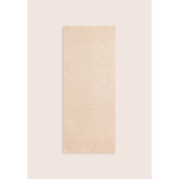 Sciarpa bouclé effetto lana con logo FY dorato