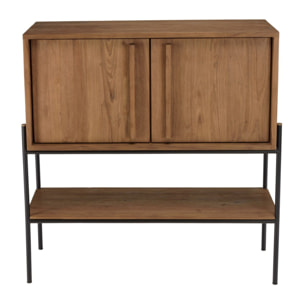SIXTINE - Buffet 2 portes 1 niche en bois de teck recyclé naturel