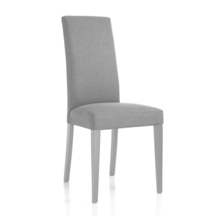 Tomasucci Ensemble de 2 chaises LELLA en tissu gris
