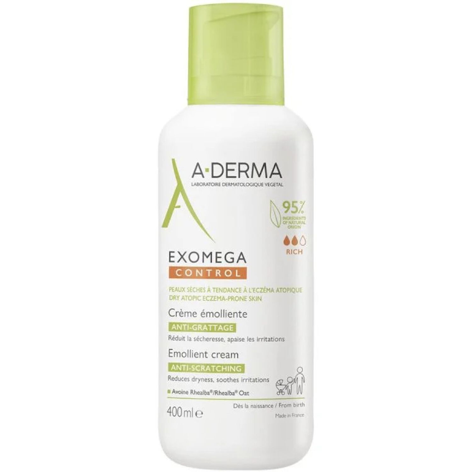 Exomega Control - Crème Emolliente Anti-Grattage 400 ml