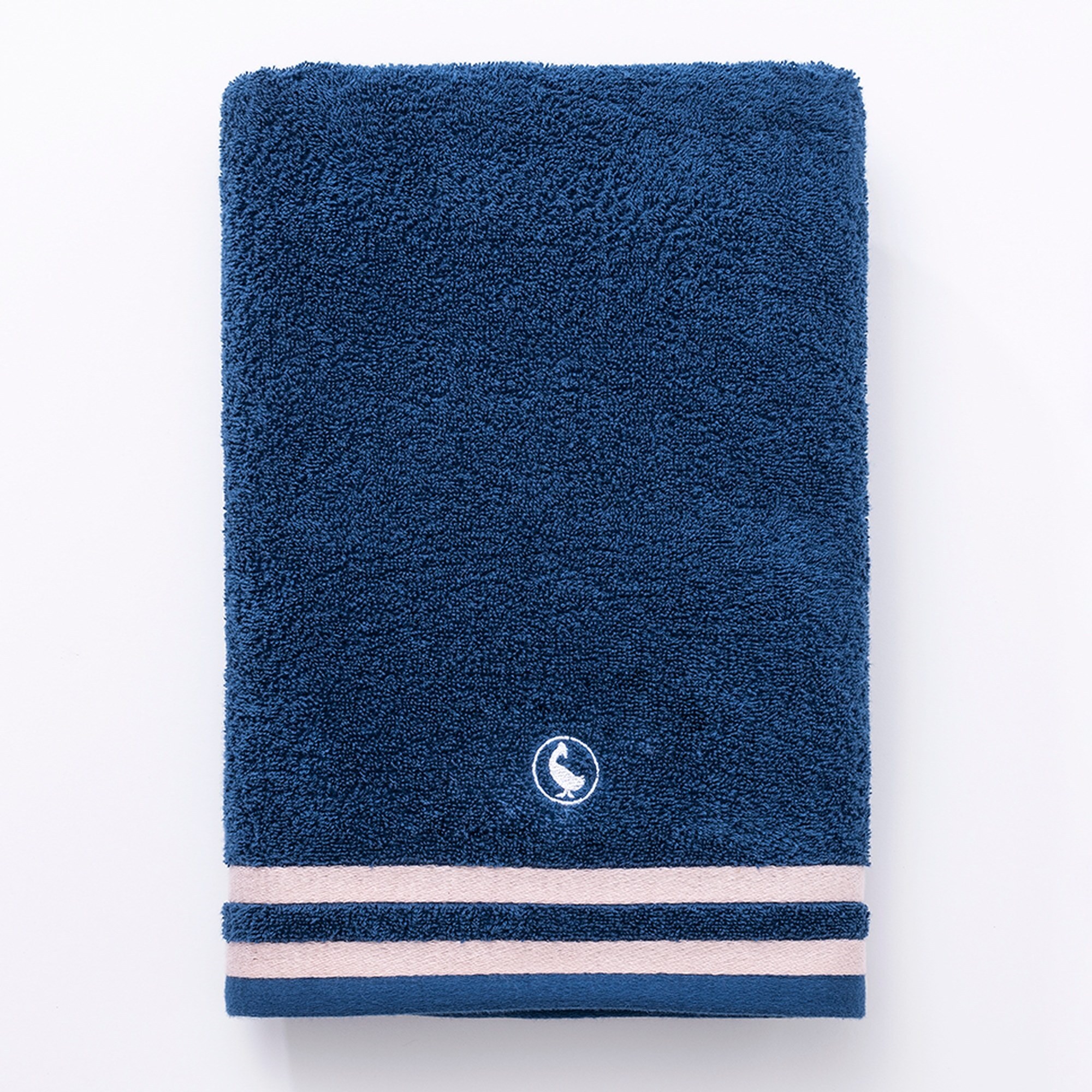 Toalla de baño en azul marino 70x140 100% algodón 500gsm el ganso