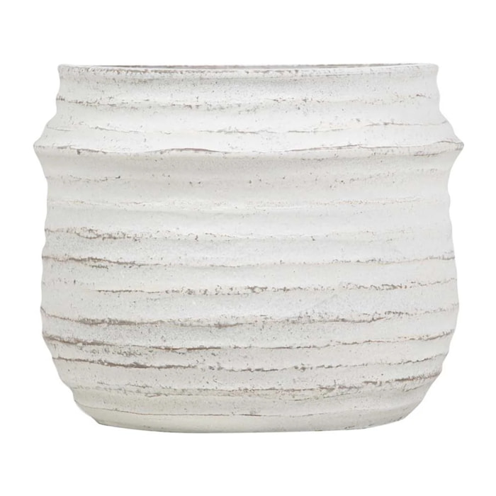 Macetero Ceramica Blanco 23x23x19 Cm