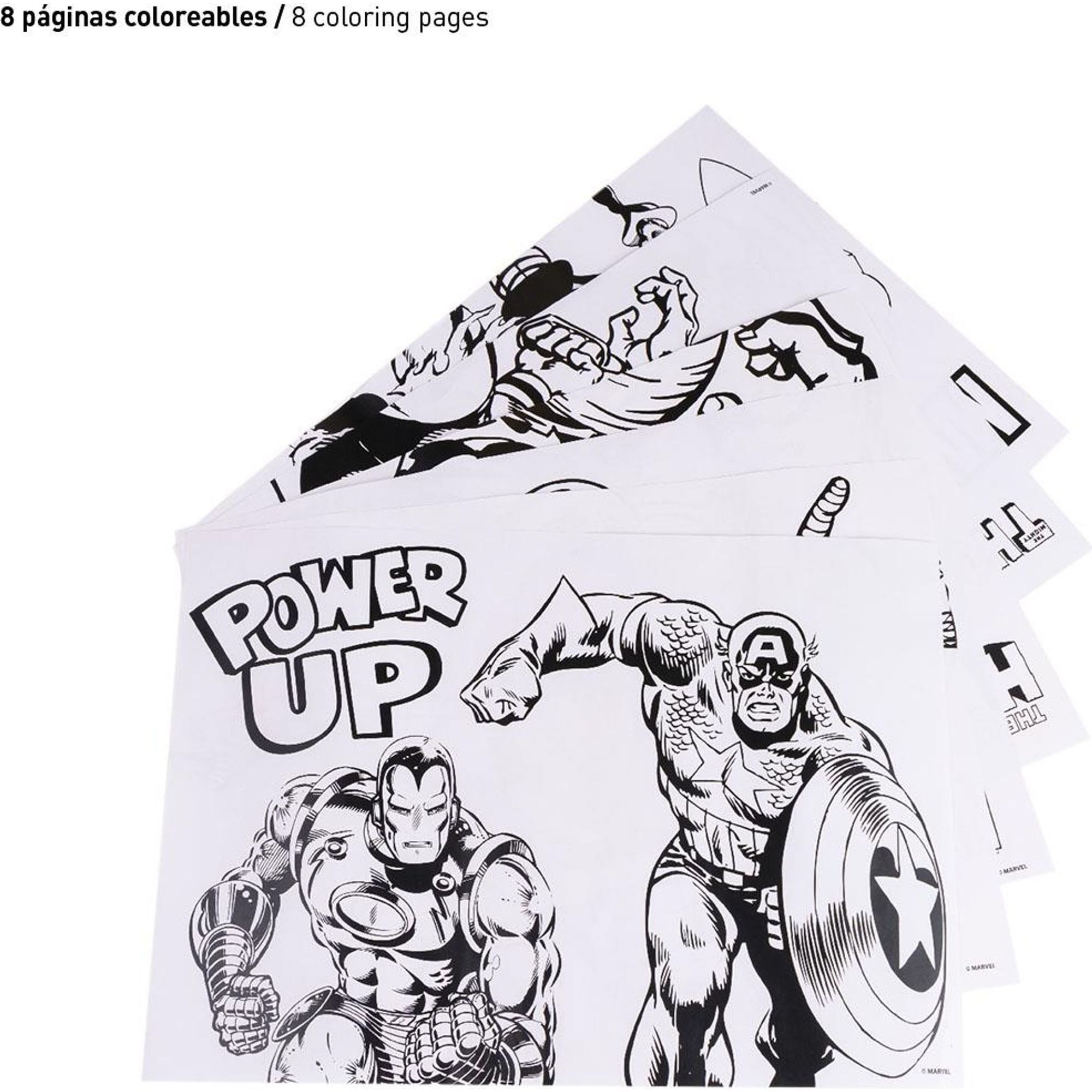 Set Papelería Coloreable Marvel