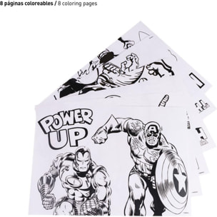 Set Papelería Coloreable Marvel