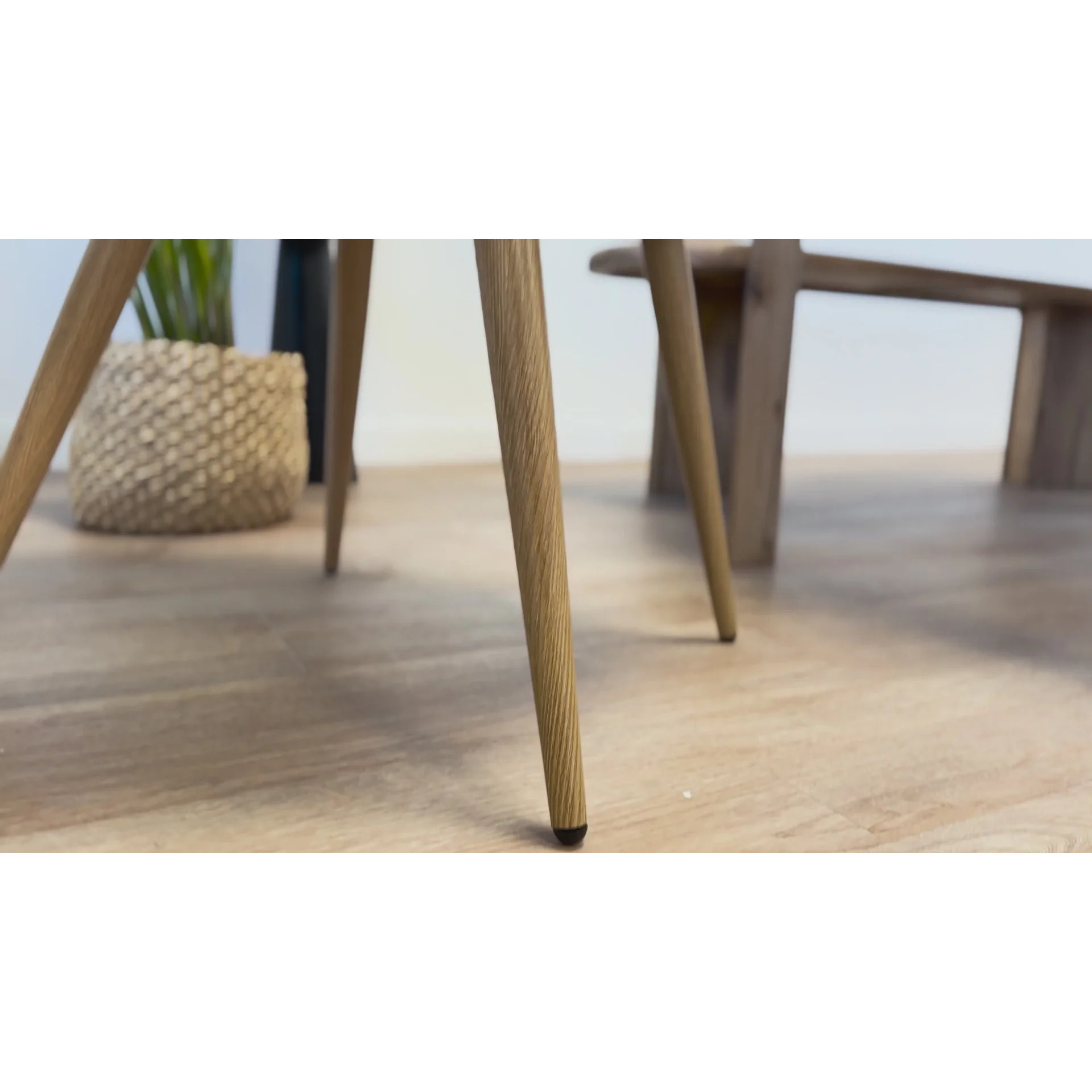 Lot de 2 chaises en tissu beige - Chiara