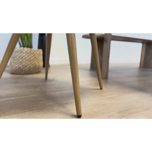 Lot de 2 chaises en tissu beige - Chiara