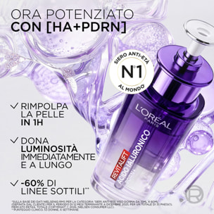 Siero Viso Rimpolpante Anti-Rughe Idratante Revitalift con Acido Ialuronico e PDRN+ Illuminante da 30ml