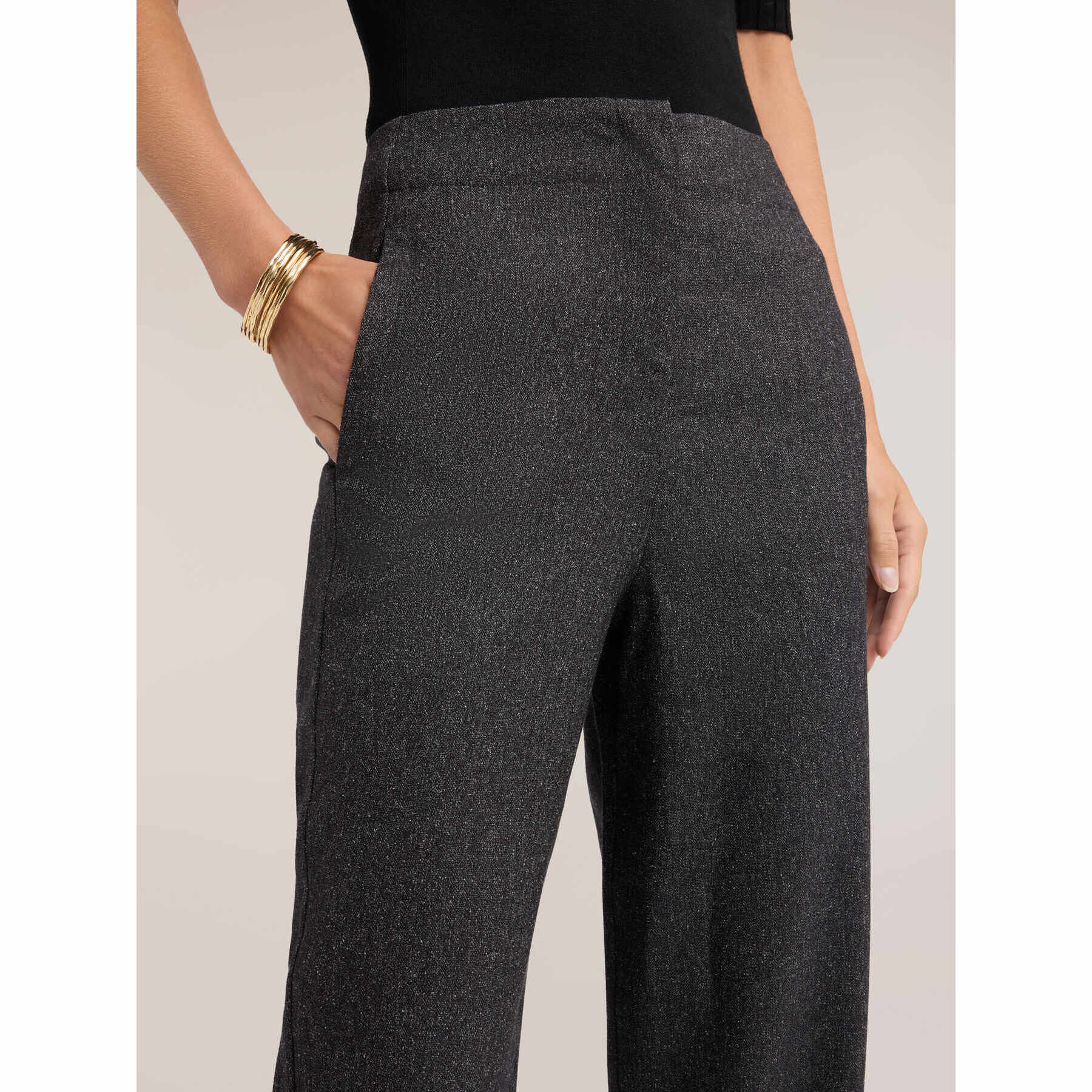 Motivi - Pantaloni barrel in tweed - Grigio